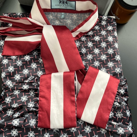 Printed Hawes& Curtis Fitted  shirt formal (uk 14) not used - Picture 3 of 6